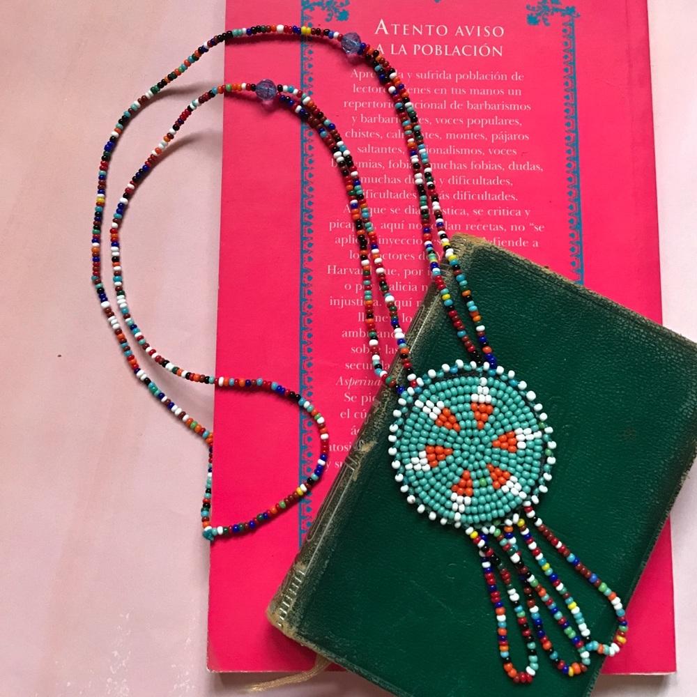 VTG Costume BAldor Beaded Pendant Necklace